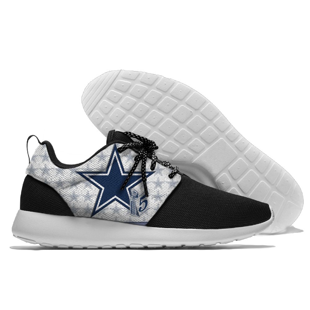 Women's NFL Dallas Cowboys Roshe Style Lightweight Running Shoes 005